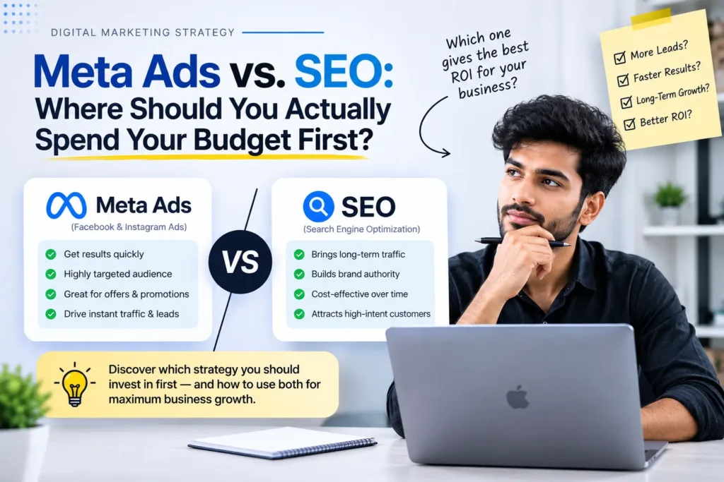 Meta Ads vs SEO digital marketing comparison
